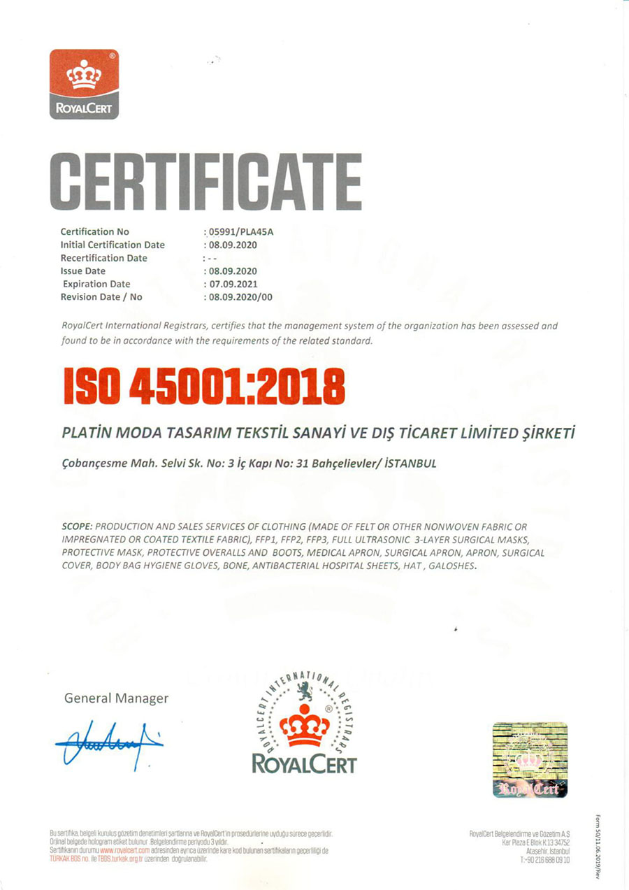 ISO 45001 Certificate